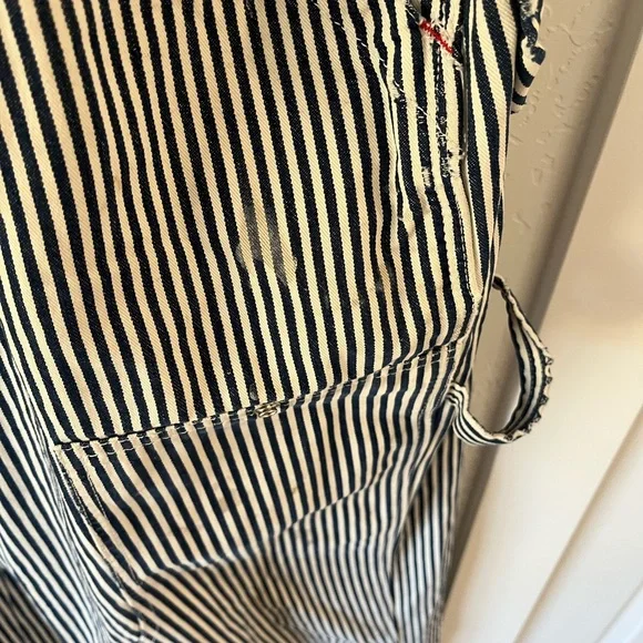 Women's Striped Overalls - Picture 3 of 9